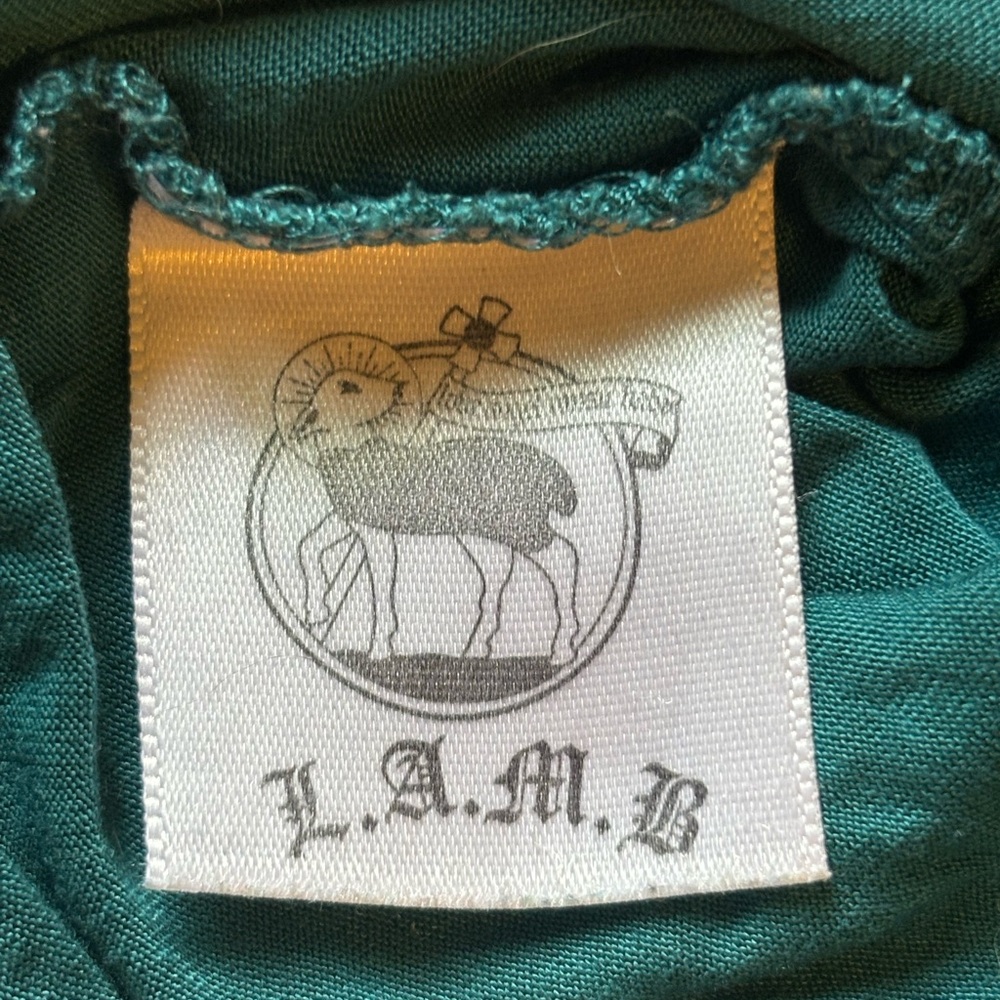 L.A.M.B. Teal Tank Top with Pink Ribbon Graphic - Picture 4 of 5